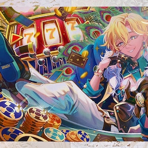 Honkai Star Rail Aventurine Gold Foil Print