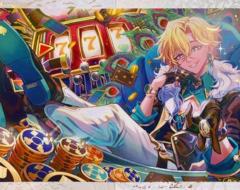 Honkai Star Rail Aventurine Gold Foil Print