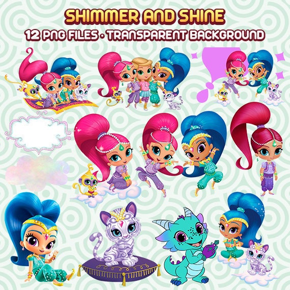 Shimmer & Shine PNG Shimmer Clipart Shimmer and Shine | Etsy