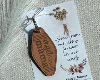 Angel Mama Leather Keychain
