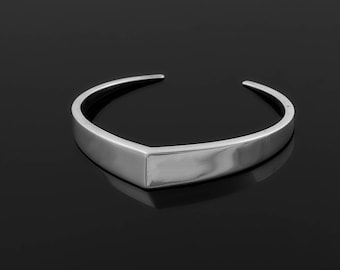 FCO ROME Unisex Sterling Silver Bangle Bracelet