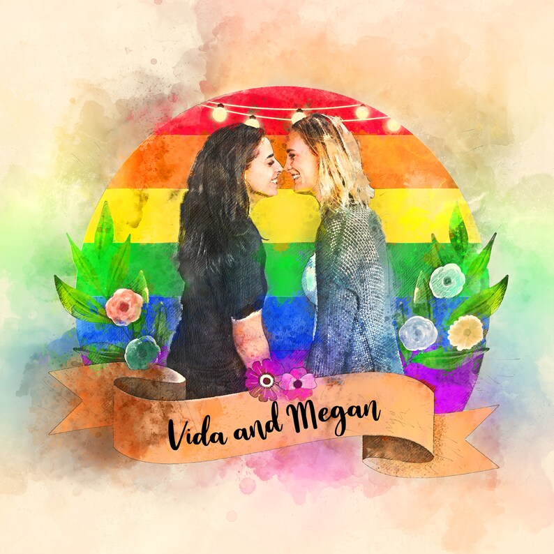 Custom Queer Art Gay Art Lesbian Art Lgbtq Gay Pride Etsy 