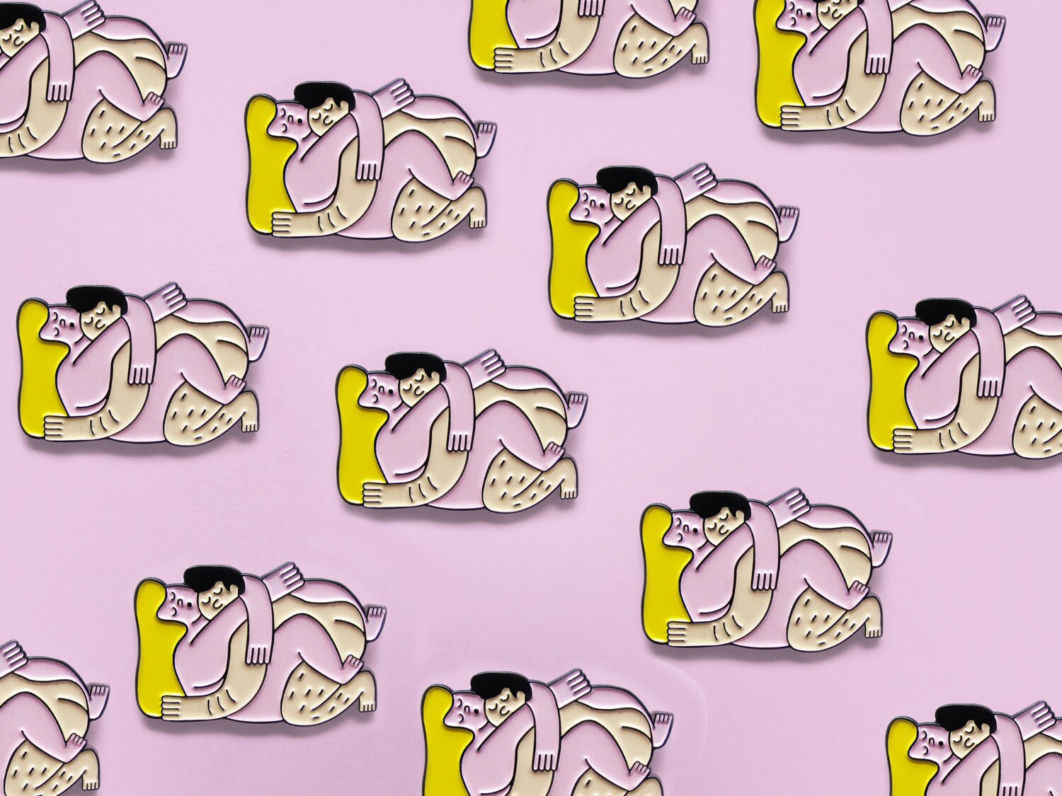 Couple enamel pin kiss enamel pin lapel pin grl power gift | Etsy