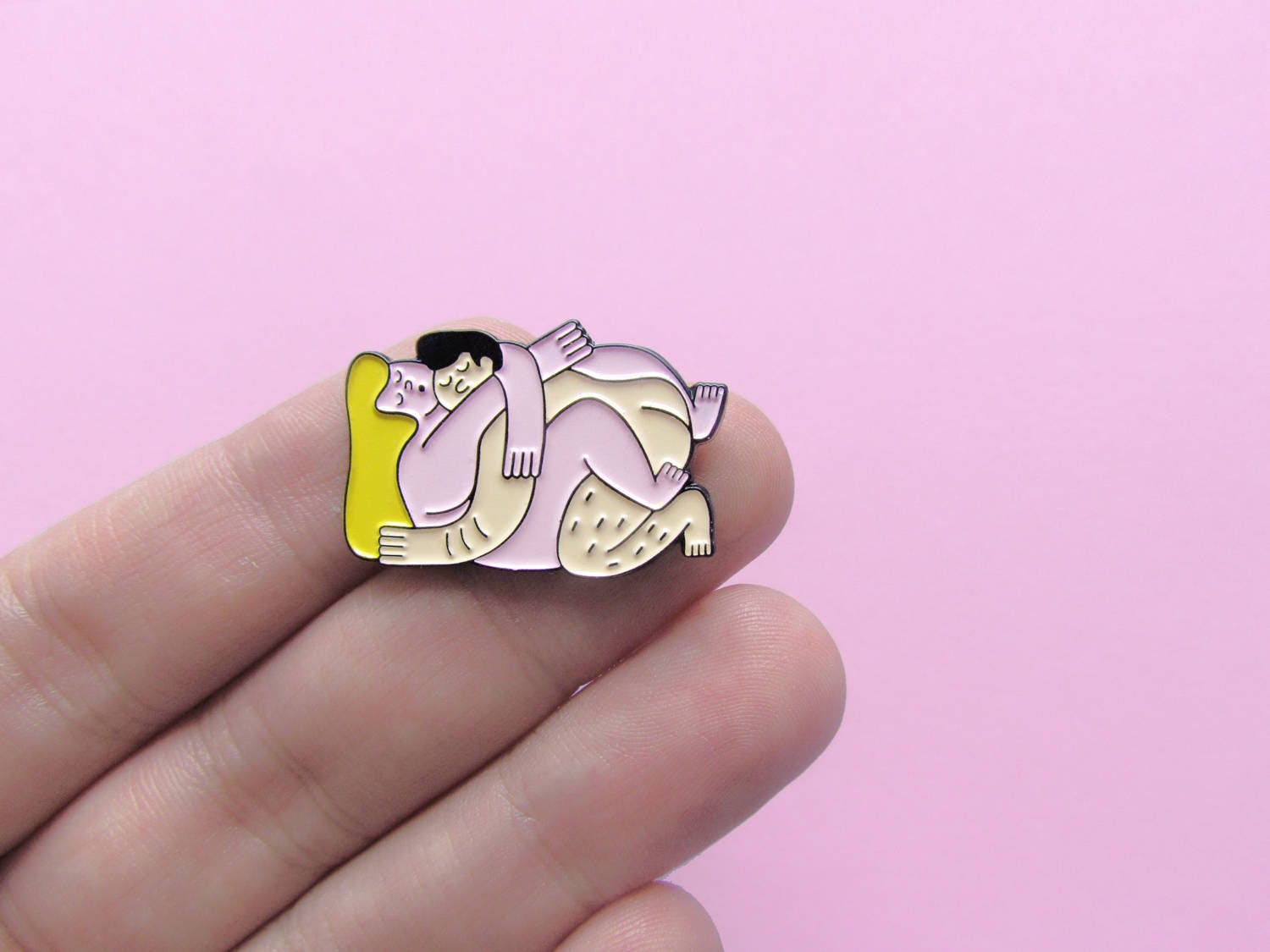 Couple enamel pin kiss enamel pin lapel pin grl power gift | Etsy