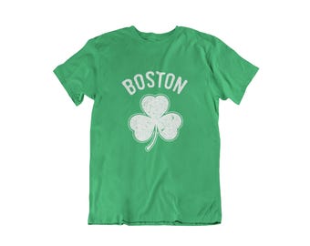 Shamrock T-Shirt St Patrick's Day Irish Pride Distressed Vintage Tee Ireland