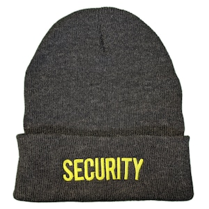 NYC Factory Men&#39;s Security Knit Cap Beanie USA Embroidered Winter Hat