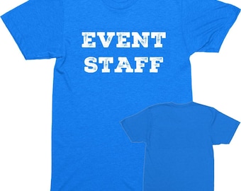 Professional Event T-Shirt - Rustic Design for Staff (Front Only, NR-G) Soft Cotton Tees
