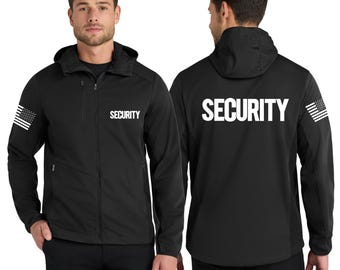 Security Windbreaker Jacket Event Staff Guard Front Back Screen Print Uniform