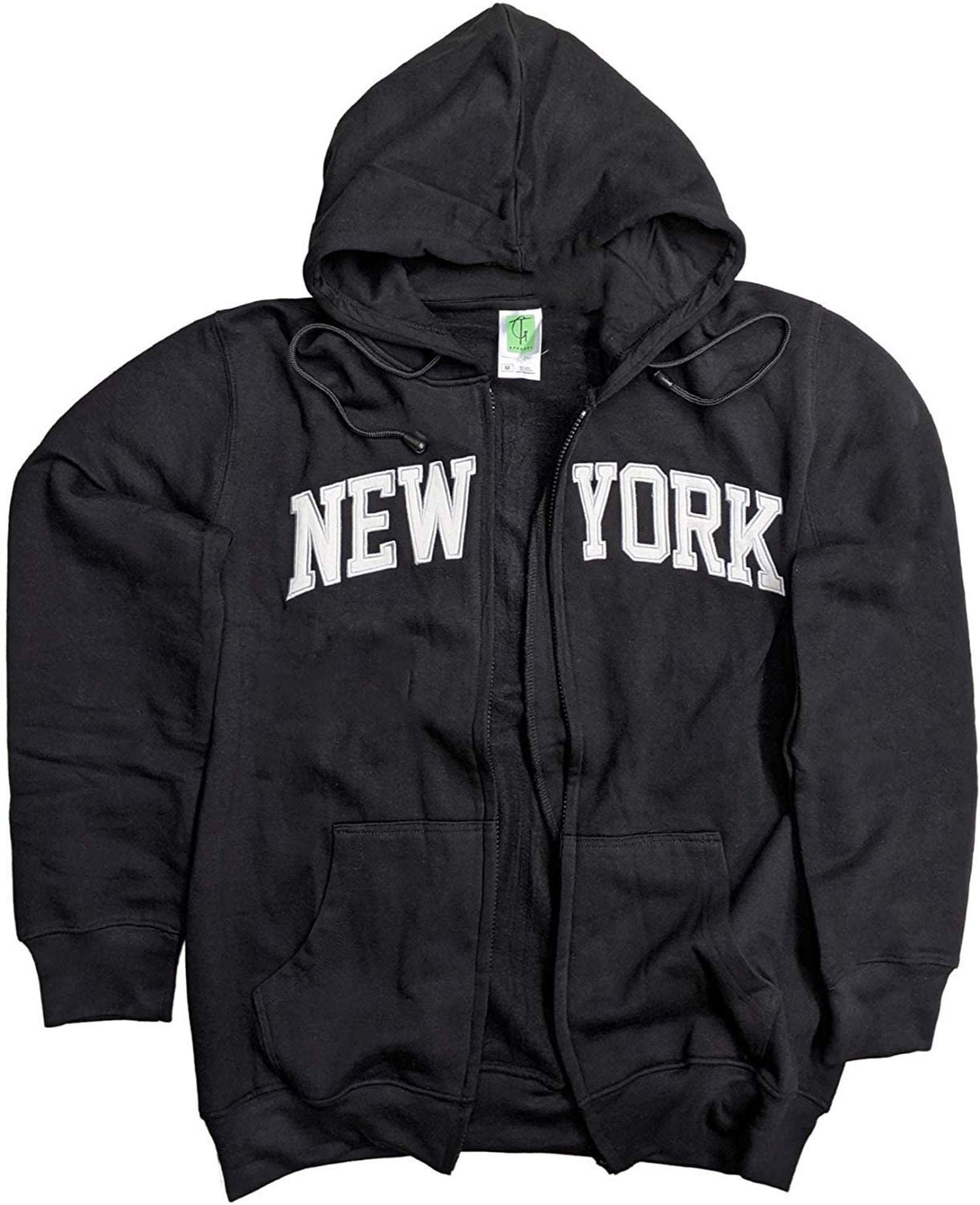 Men's New York City Zippered Hoodie Sweatshirt Black 3d - Etsy