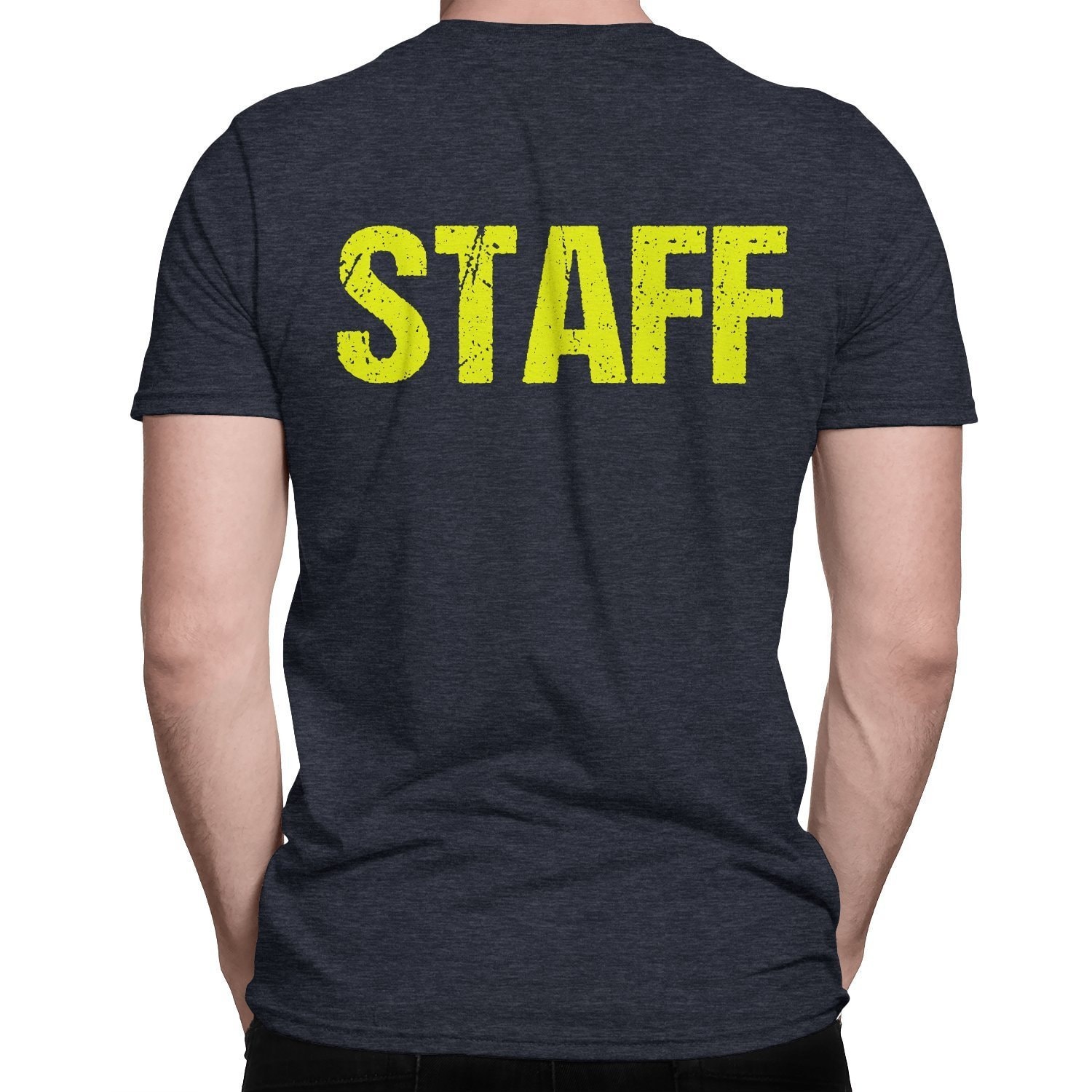 STAFF T shirt Charcoal Gray Mens Neon Tee Staff Event Etsy