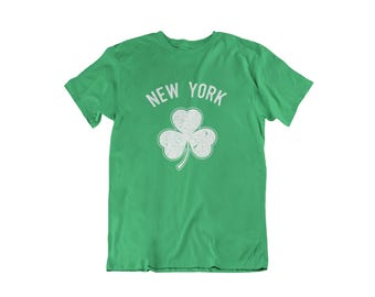 Men's Shamrock New York T-Shirt - Heather Green (XS-6XL)