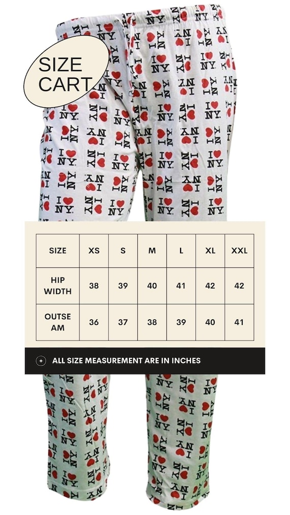 I Love NY Lounge Pants Pajama Bottoms New York Sleepwear Etsy UK