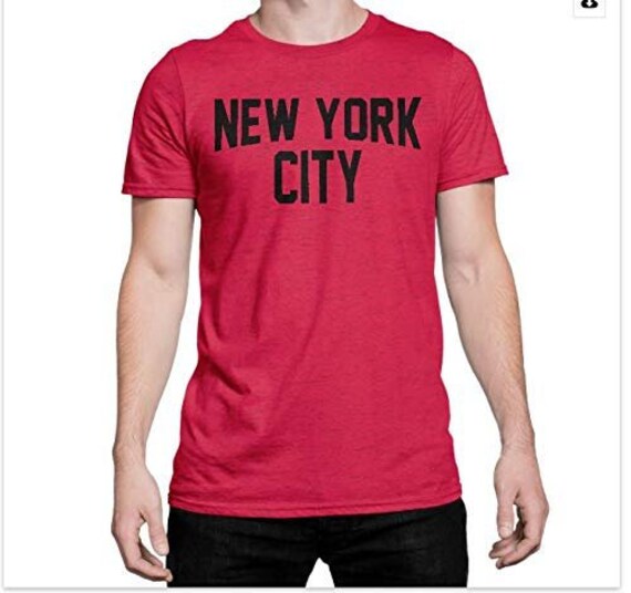 New York City Unisex T-Shirt Screenprinted Black Lennon Tee