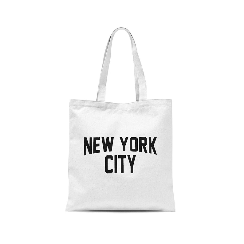 NYC Tote Bag New York City 100 Cotton Canvas Screenprinted Etsy