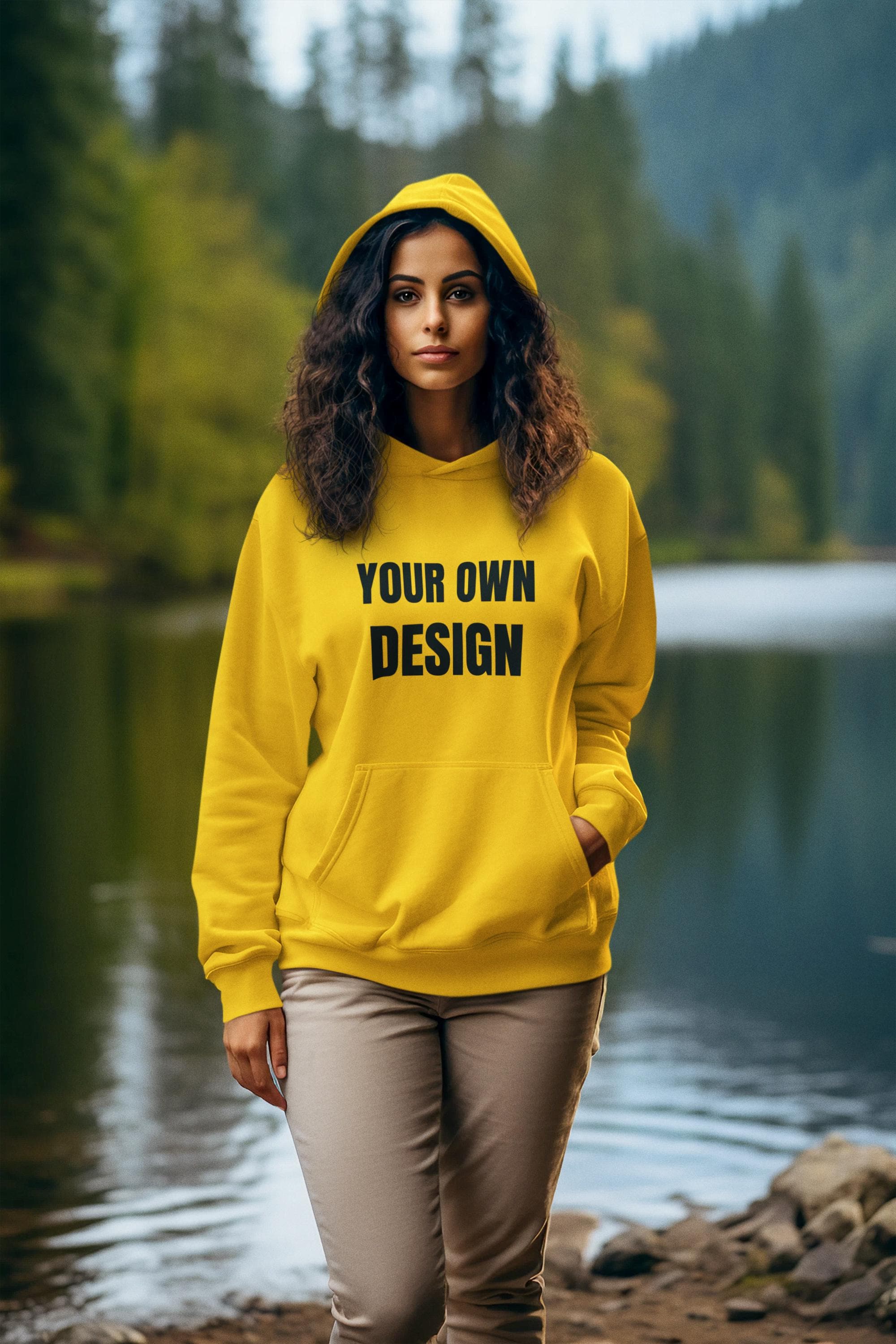Neon Yellow Hoodie - Etsy