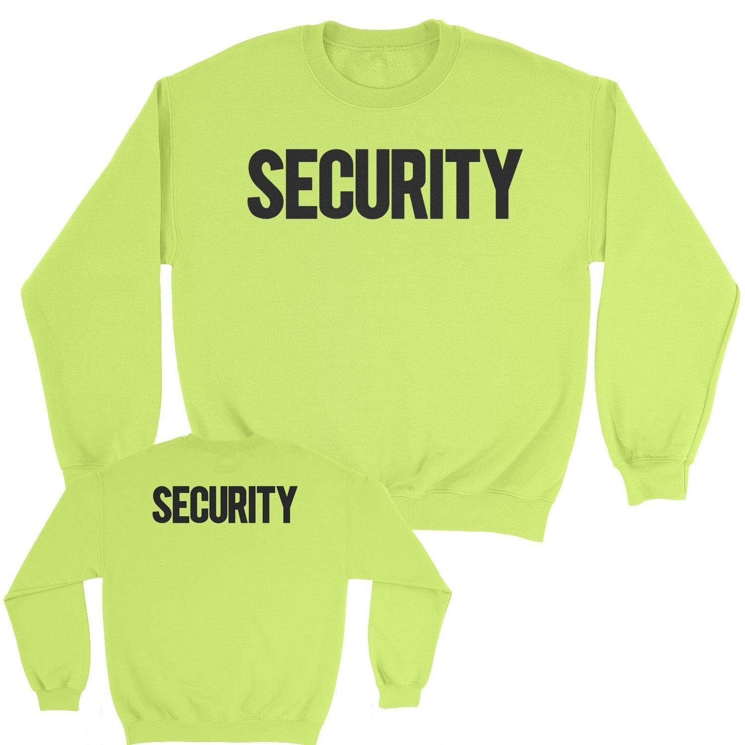 NYC FACTORY Security Sweatshirt Front Back Print Mens Staff Event Uniform Bouncer Screen Printed NYC FACTORY Security Sweatshirt Front Back Print Mens Staff Event Uniform Bouncer Screen Printed