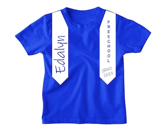Personalized Preschool Graduation T-Shirt 2025 Custom Name Tee Kids Grad Gift