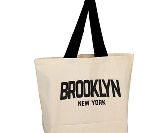 NYC Tote Bag New York City Cotton Canvas Bag Screen Printed Shopping Bag NYC