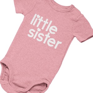 Little Sister Baby Bodysuit Birth Announcement Collection Newborn Girl