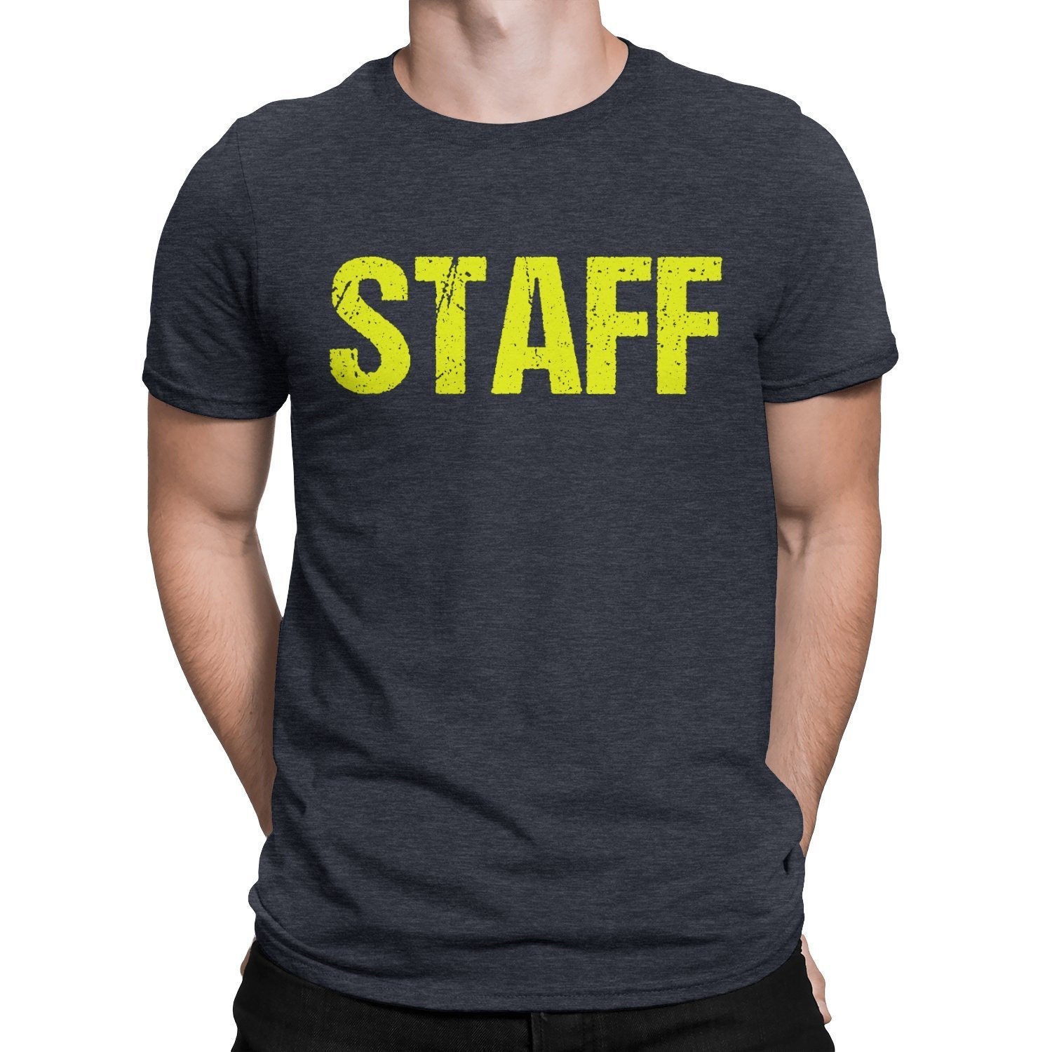 Staff T-shirt Charcoal Gray Mens Neon Tee Staff Event - Etsy
