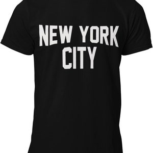 New York City Unisex T-Shirt Screen-Printed Black Cotton Tee
