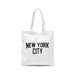 NYC Tote Bag New York City 100% Cotton Canvas Screenprinted Event NYC (Kelly)