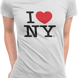 I Love NY Ladies T-Shirt Crewneck Tee Officially Licensed