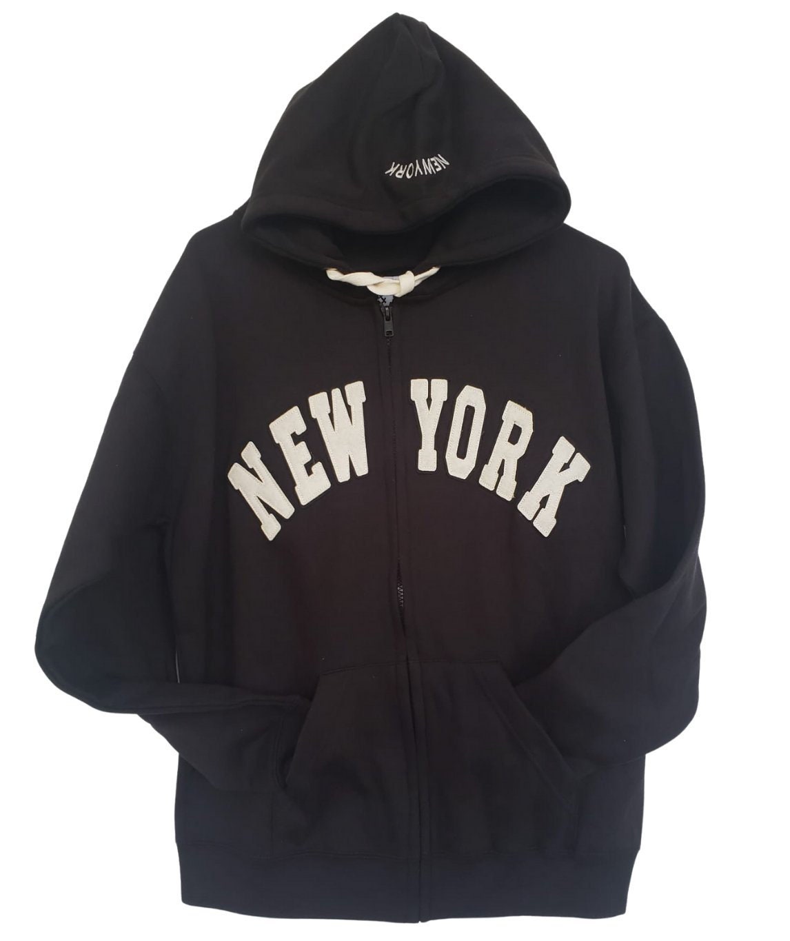 Men's New York City Zippered Hoodie Sweatshirt Black 3d - Etsy