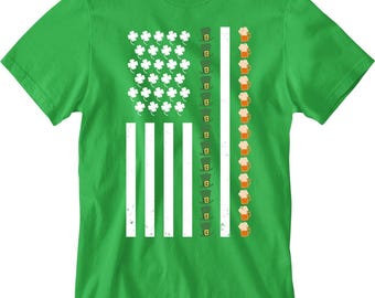 Shamrock T-Shirt St Patrick's Day Irish Pride Distressed Vintage Tee Ireland