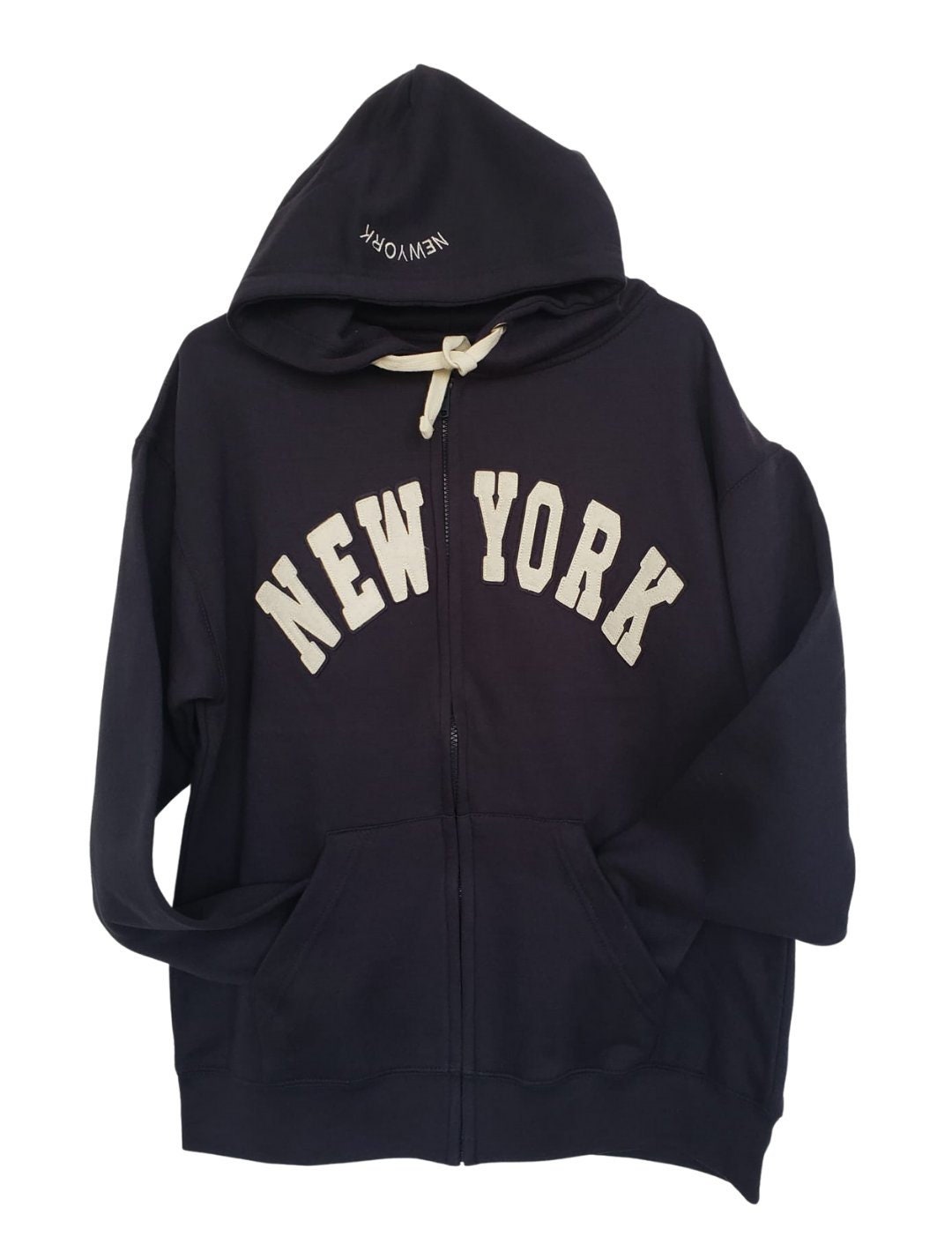 Men's New York City Zippered Hoodie Sweatshirt Black 3d Etsy