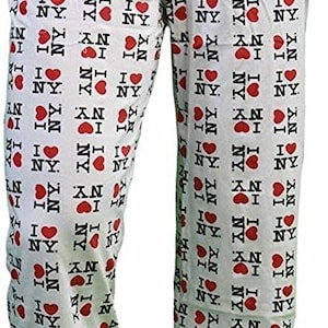 I Love NY Lounge Pants Pajama Bottoms New York Sleepwear