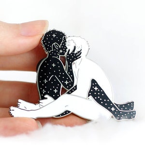RESTOCKED Original My Universe Is You 2" Hard Enamel Pin / Gay Pins / Space Pins / Couple Pins / LGBT Pins / Large Enamel Pin / Gay Art