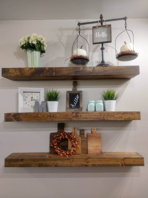 Items similar to 48" Floating Shelf, Farmhouse Shelf, Farmhouse Decor