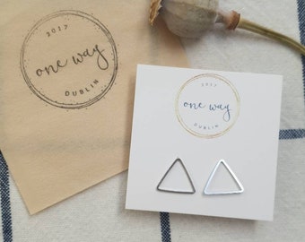 Minimal Open Triangle  • Silver, 925 sterling silver Earring. Mix Match, gift for her/friend/Mum/Girlfriend