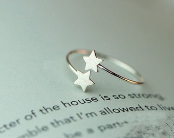 Seeing Stars adjustable 925 sterling silver ring. Cosmic Star style