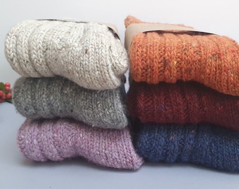 Supersoft Wool Blend Cozy House Lounge Socks. Unisex Size 4-7/EU 37-41/US 5.5-8.5 and 8-11/EU42-46/US 8.5-11.5 Gift Idea