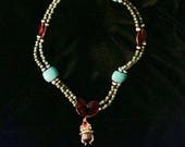Egyptian Style Scarab Beetle Necklace