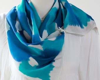 Moonlight Shimmer hand-painted silk scarf