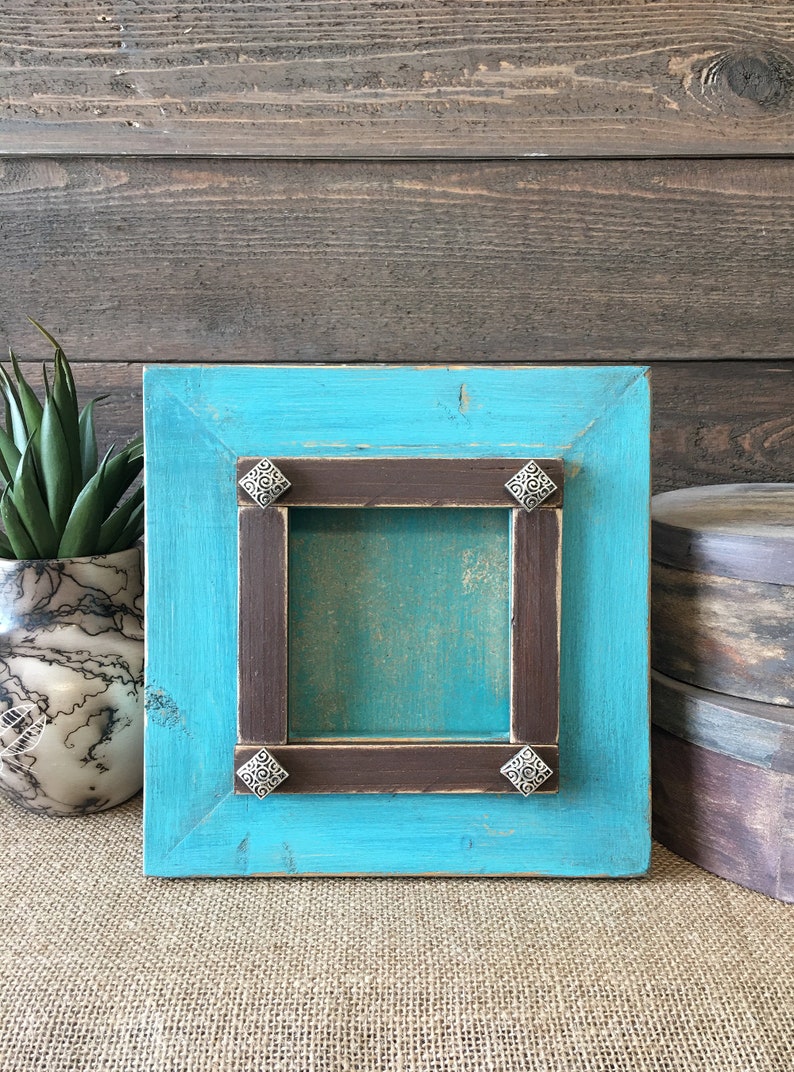 Southwestern 4x4 Picture Frame Rustic Western Frame 4x4 Wood Etsy