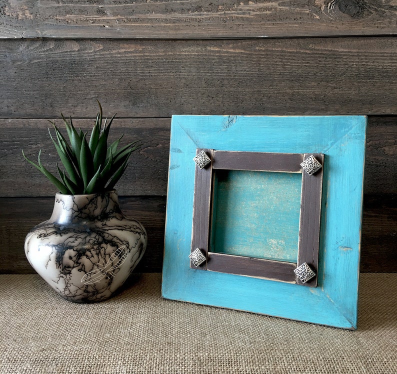 Southwestern 4x4 Picture Frame Rustic Western Frame 4x4 Wood Etsy
