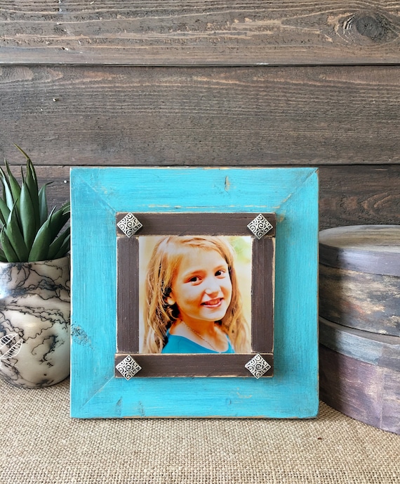 Southwestern 4x4 Picture Frame Rustic Western Frame 4x4 Wood Etsy