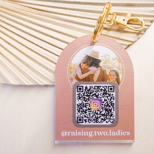 Chaveiro de código QR de ACRÍLICO, Chaveiro digitalizável, Cartão de visita exclusivo para site, promoção no YouTube ou TikTok