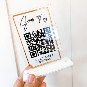 QR Code Instagram Facebook Business Social Media Sign | Salon Sign | Beauty Sign | Hairdressers Beautician Sign