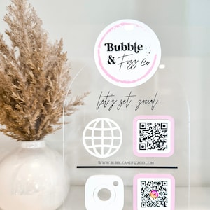 Multi QR Code Social Media Sign Scan to Pay Facebook Instagram Business Sign Payment Sign