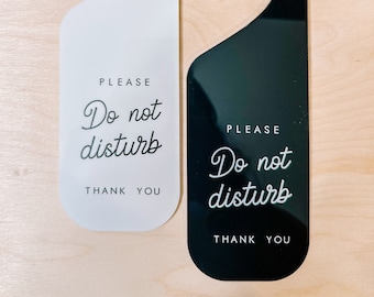 Personalized Door Hanger, Custom Doorknob Sign, Door Knob Hanger, Do Not Disturb Sign, in Session, In a meeting, please Knock, Room Sign