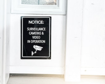 Security Camera + Video Plaque