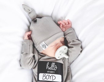 Hello My Name is Sticker | baby name | Sticker announcement | welcome baby monochrome