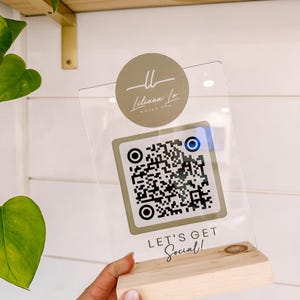 New Google Review or instagram|  Plate for Business, SALON - Scan QR Sign for Google Reviews | One scan Google Review plaque