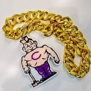 Custom uv printed Oversized Sports Chains / Gold oversized chain / Player of the game reward/ Custom Swag Bling image 5