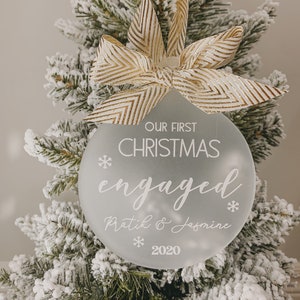 Engagement Ornament, Personalized Engagement Ornament, First Christmas Engaged Ornament, We’re Engaged Ornament, Personalized Ornament